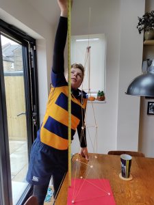 Trinity student tries Science Week challenge at home